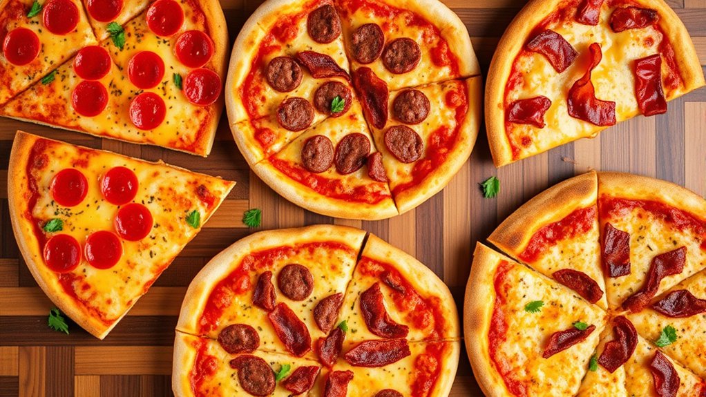 cheesy meaty pizza combos