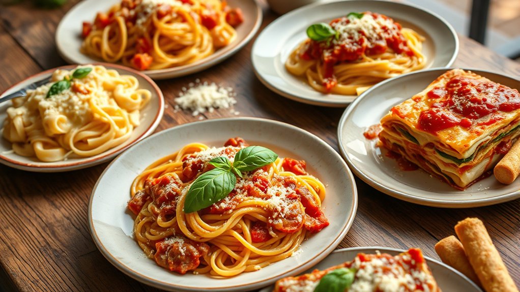 classic pasta dishes and options