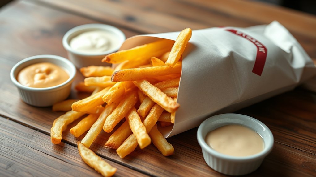 crispy fries and flavorful sides