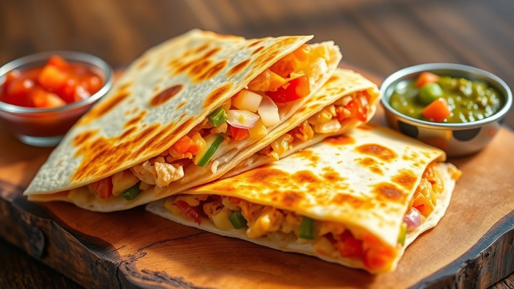 customizable cheesy quesadilla options