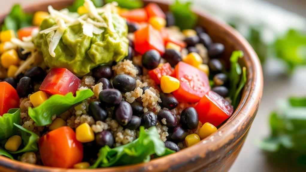 fresh wholesome vegetarian bowl