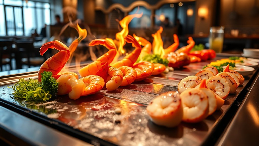 freshly cooked seafood delights