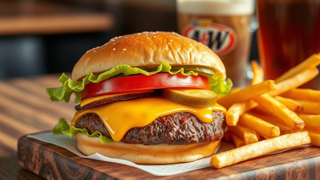 hearty double patty burger