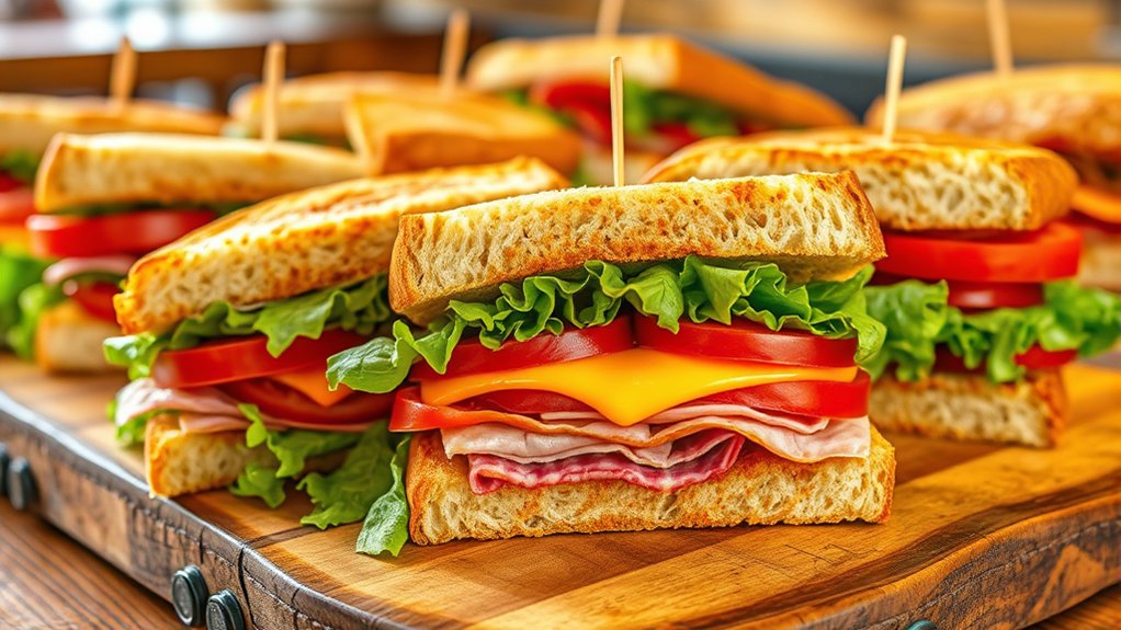 hearty sandwiches with customizable fillings
