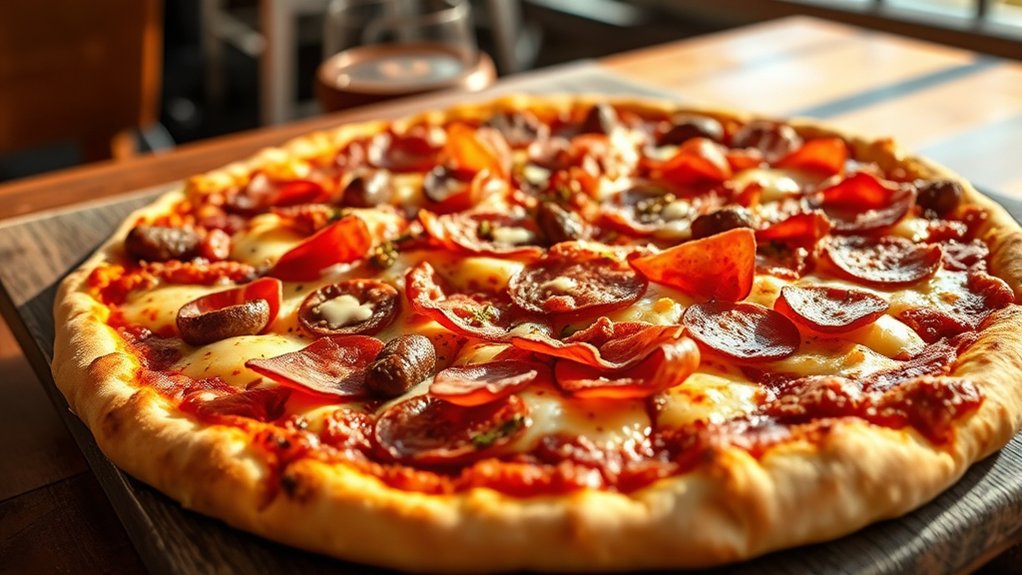 meaty flavorful pizza ingredients