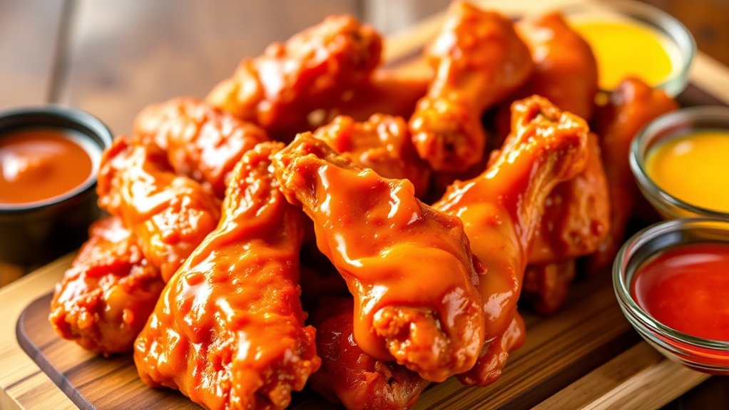 perfectly cooked flavorful wings