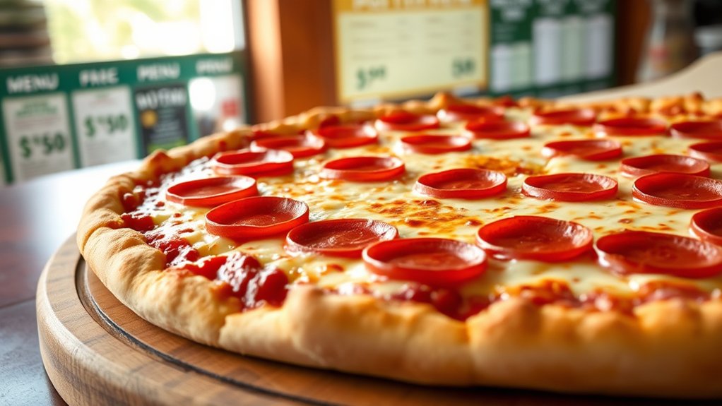 pizza sizes and crust options