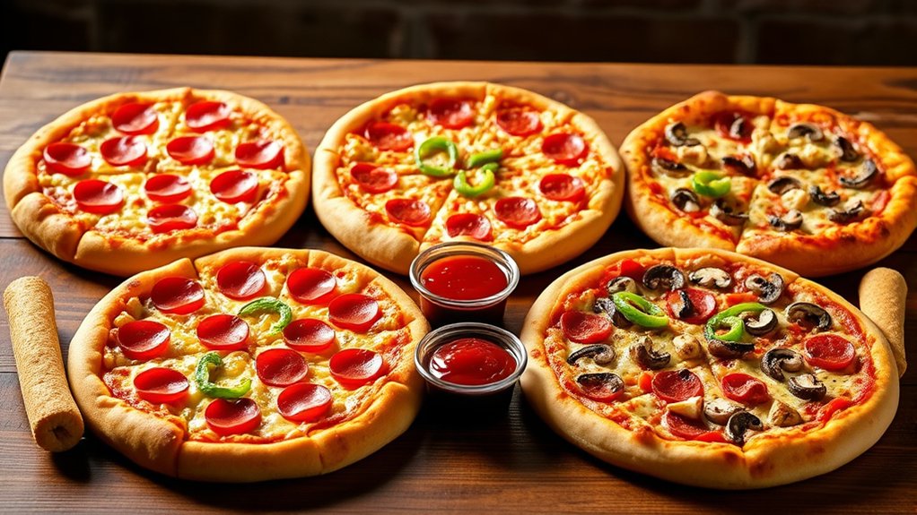 popular jet pizza selections