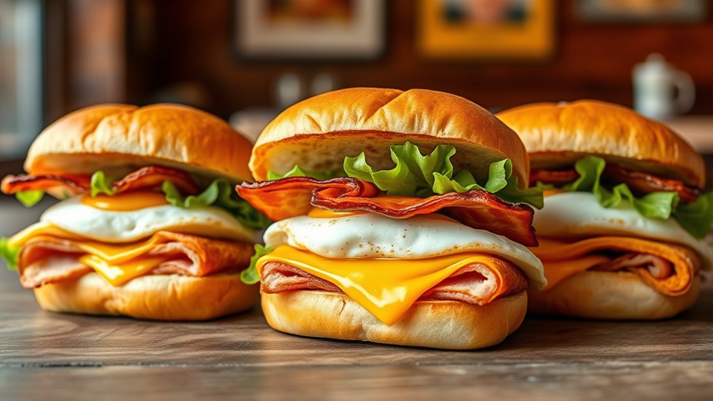 savory filling breakfast sandwiches
