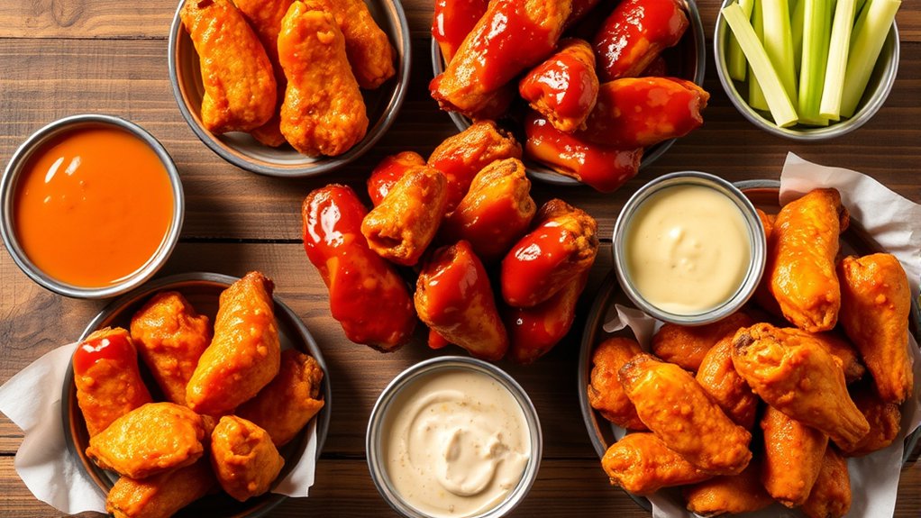 shareable flavorful wing platters