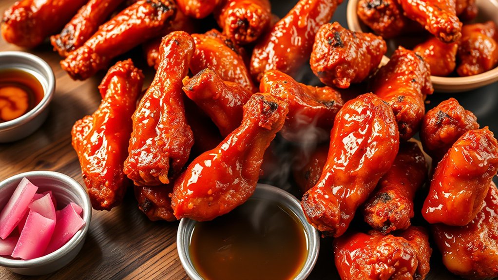 spicy chicken with sides