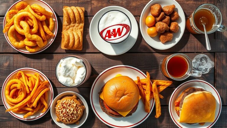 top a w menu favorites