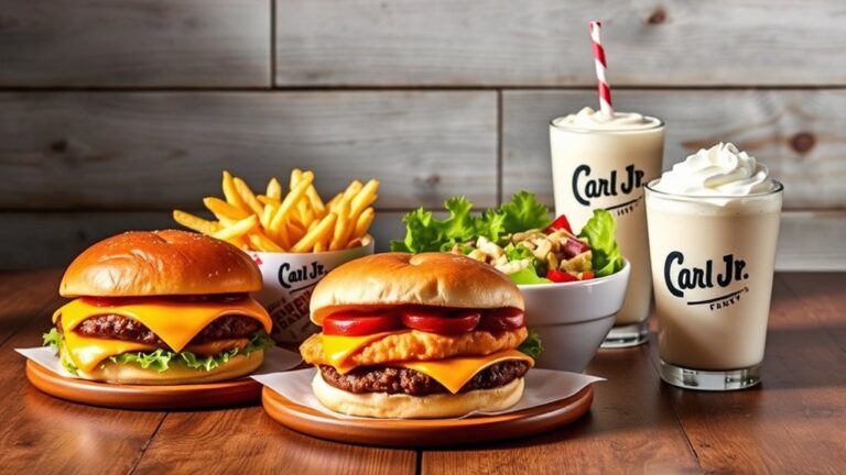 top carl s jr menu options