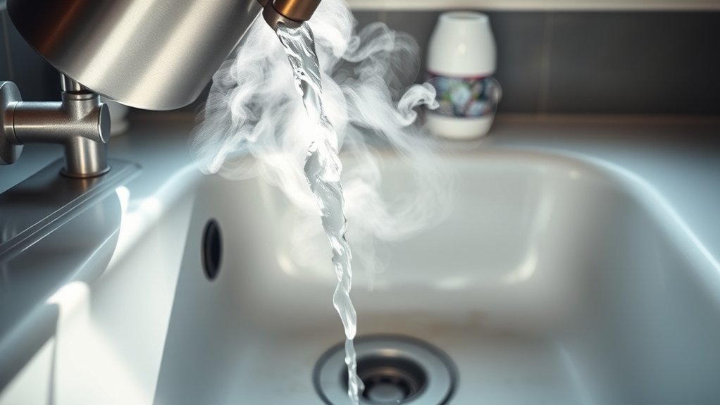 boiling water clears grease