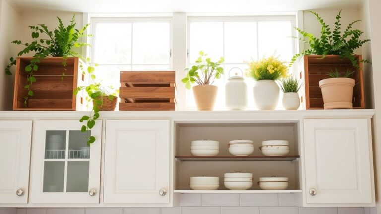 cabinet top decoration ideas