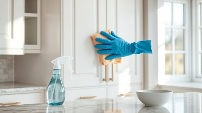 clean kitchen cabinets easily