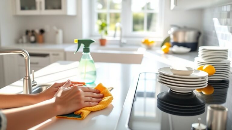 clean kitchen efficiently easily