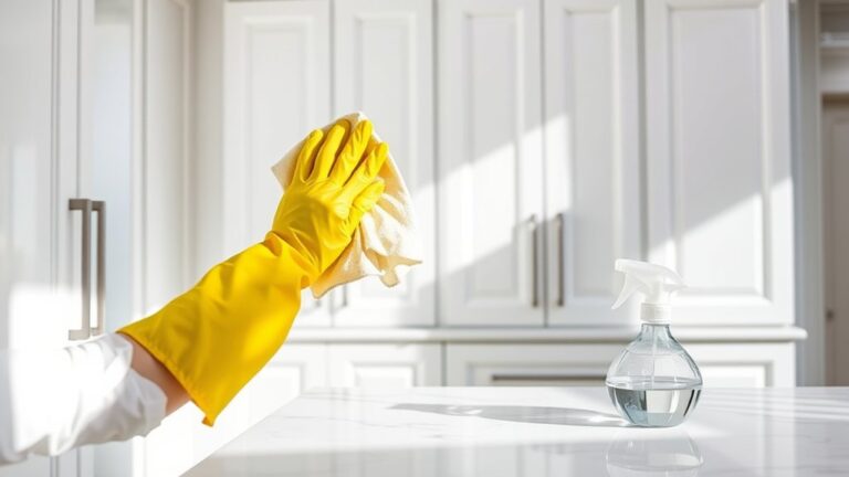 clean painted cabinets easily