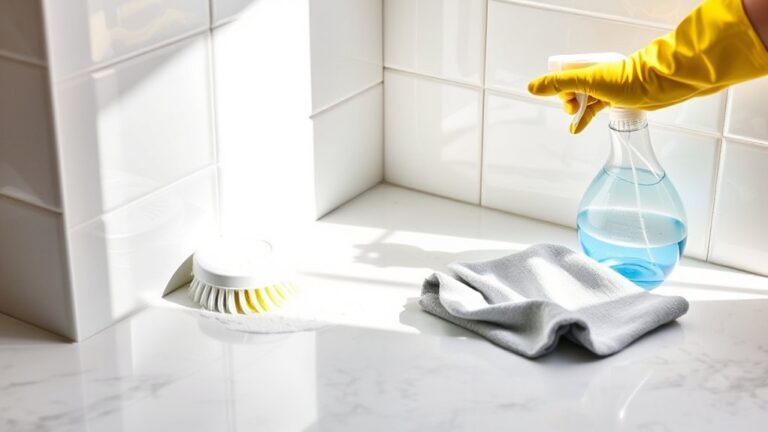 cleaning kitchen tile surfaces