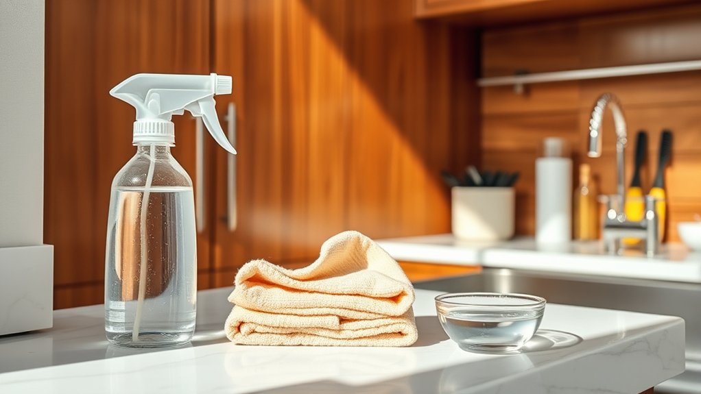 gather supplies before cleaning
