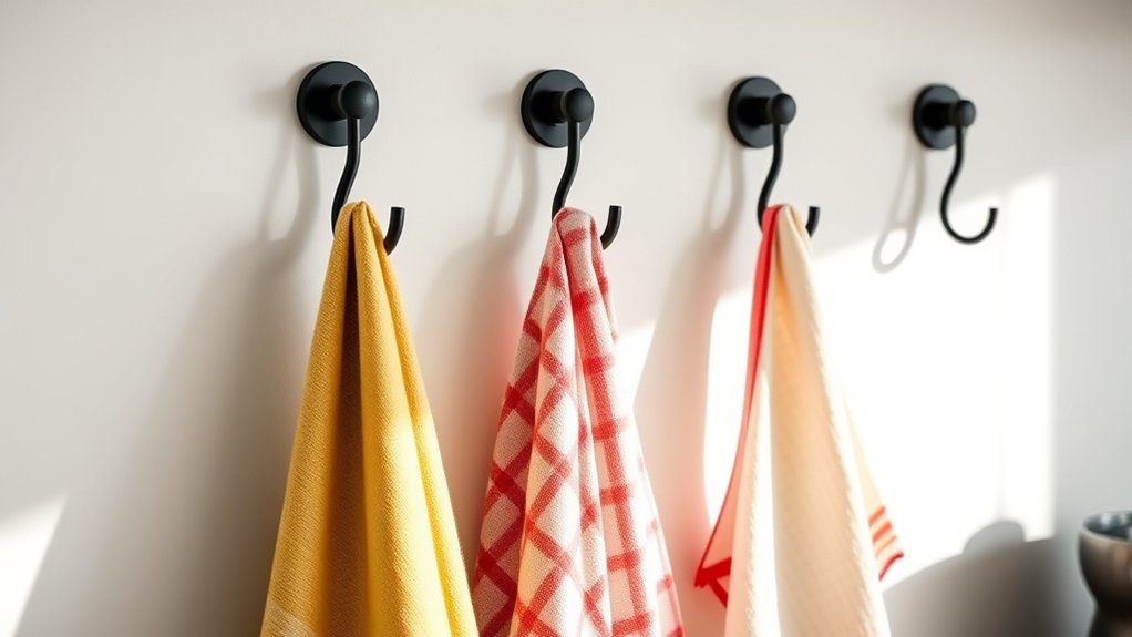 hanging towels for convenience