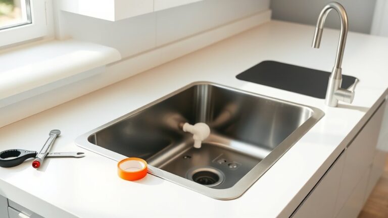 installing kitchen sink steps