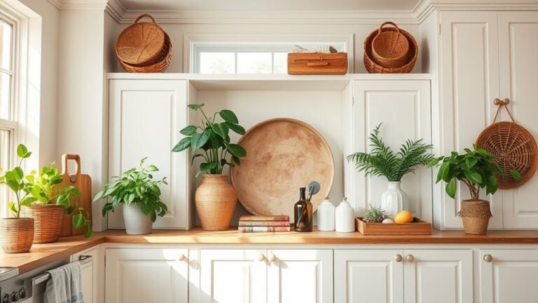 kitchen cabinet top decor