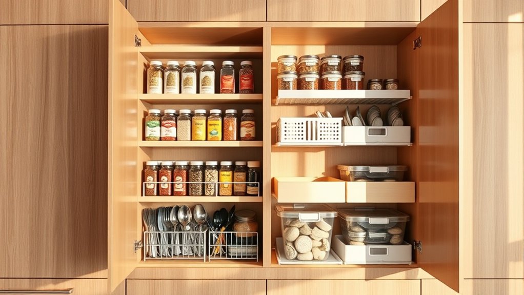 maximize cabinet storage space