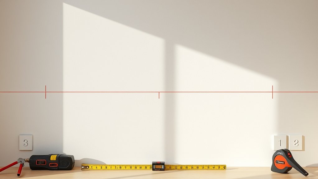 measure mark level outline