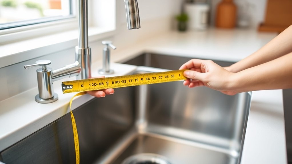 measuring kitchen sink accurately