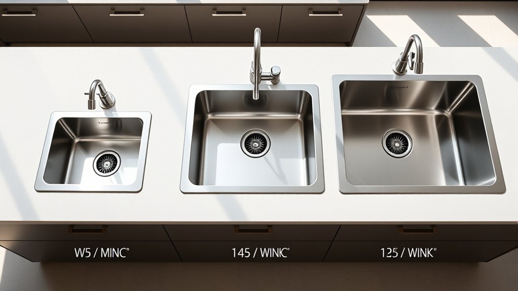 optimal kitchen sink sizes