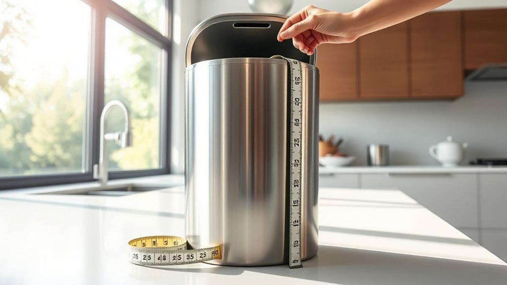 proper trash can size selection