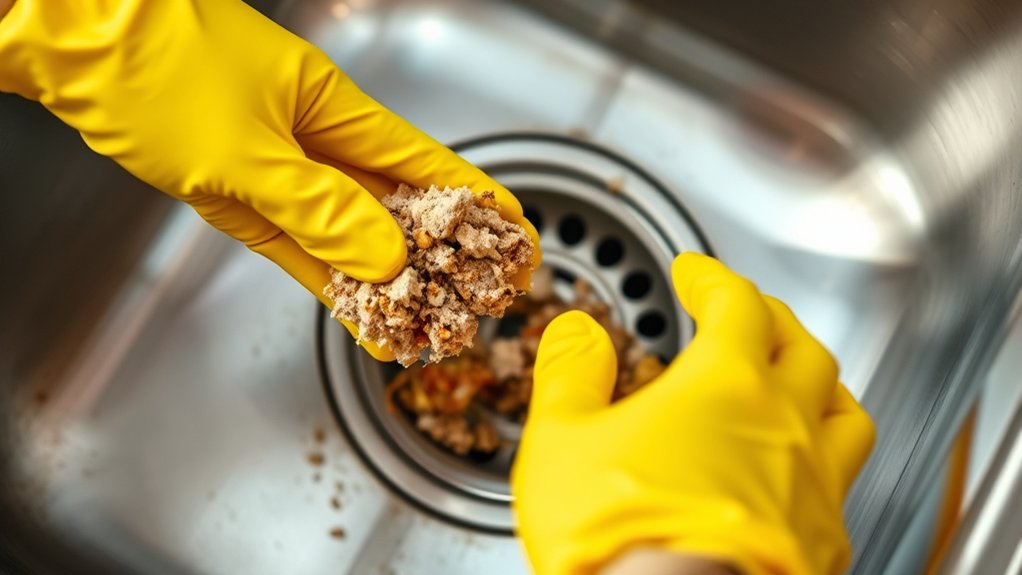 remove debris by hand