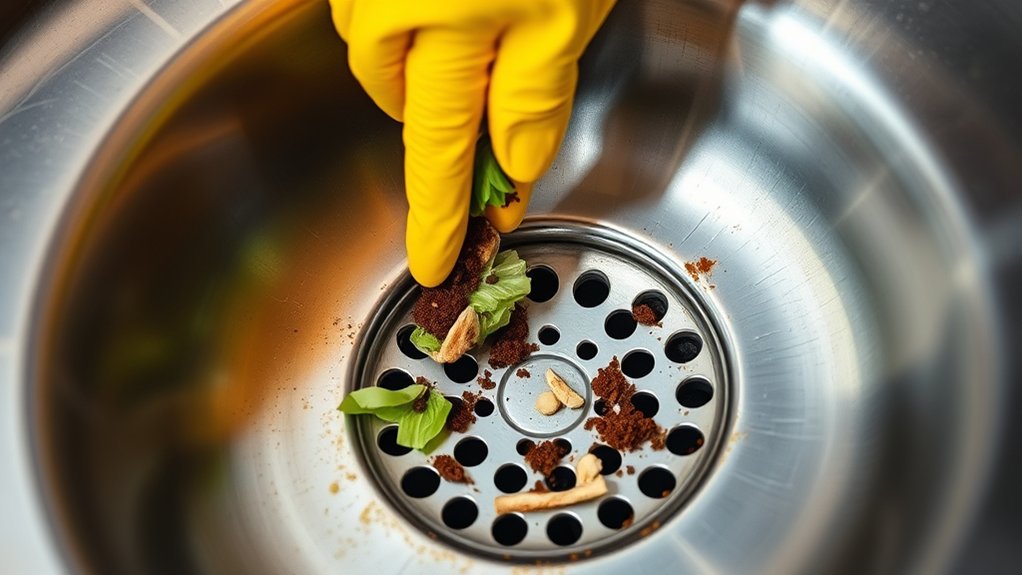 remove debris check flush