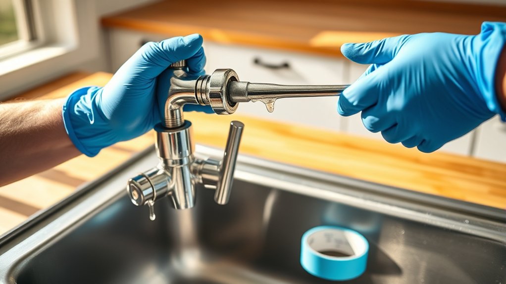 replace kitchen faucet easily