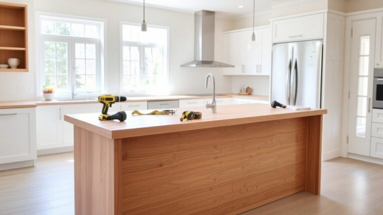 step by step kitchen island construction