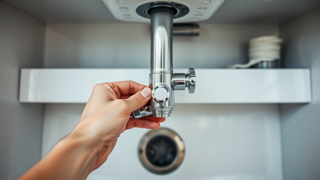 turn off water before removal